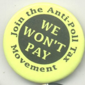 Join the Anti-Poll Tax movement We Won't Pay