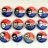 A&BC; Bubble Gum footballers series of 12 badges 1966-8